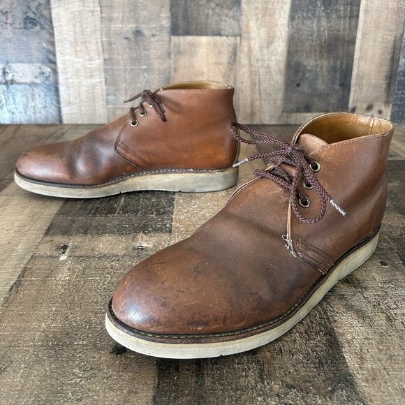 Red Wing 595 Chukka Vintage Leather Lace Up Work Boots Mens 9.5 D - Picture 1 of 12